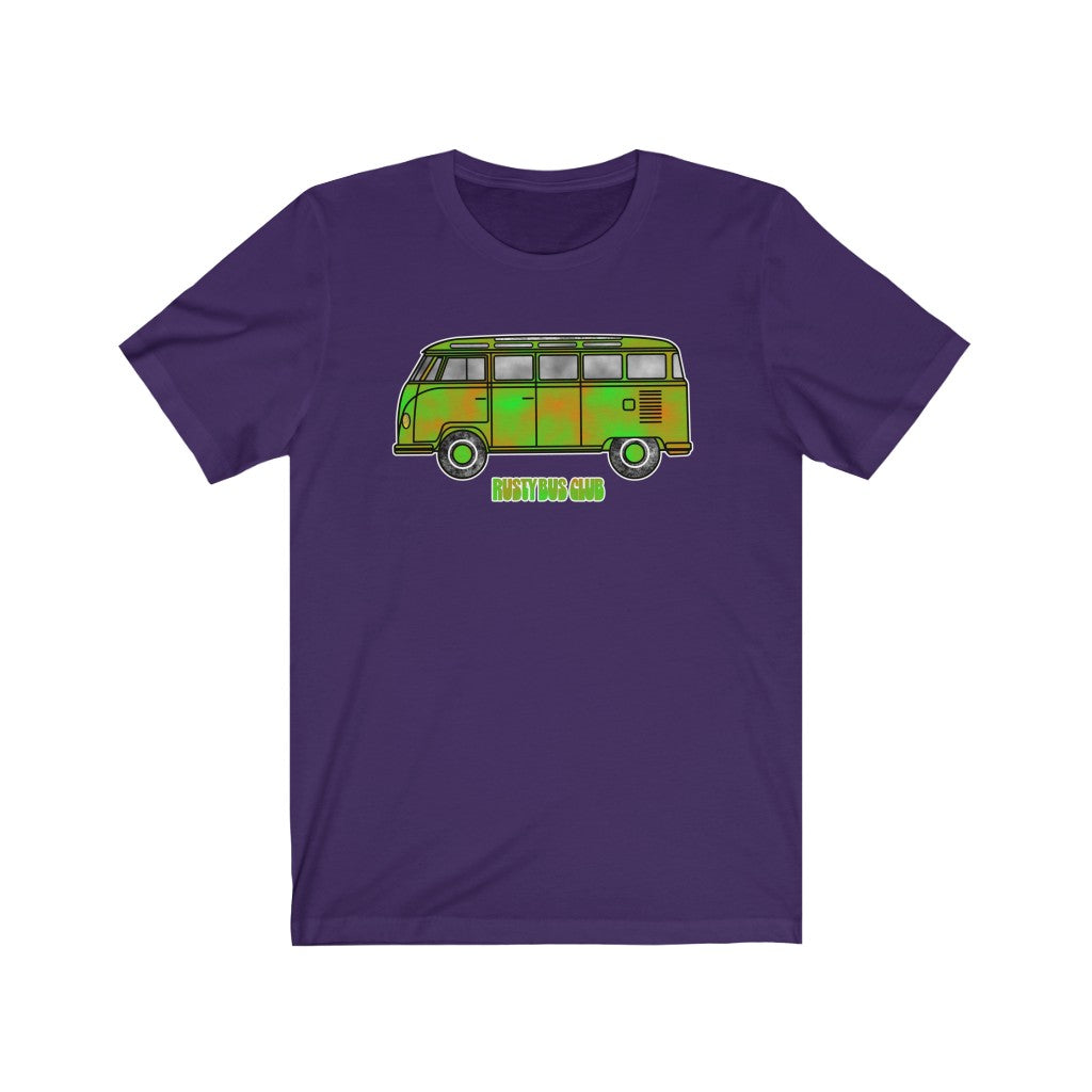 Acid Green Rusty Split Microbus | Unisex Jersey Short Sleeve Tee