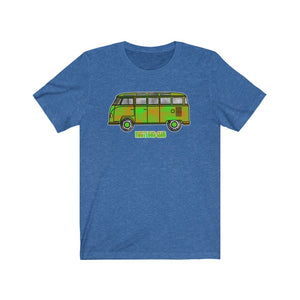 Acid Green Rusty Split Microbus | Unisex Jersey Short Sleeve Tee